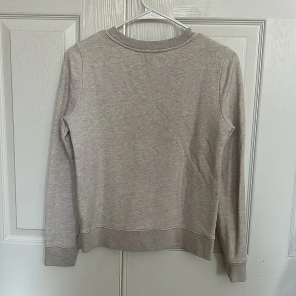J. Crew Lace Sweatshirt Oatmeal Color. Cotton. - Picture 3 of 9